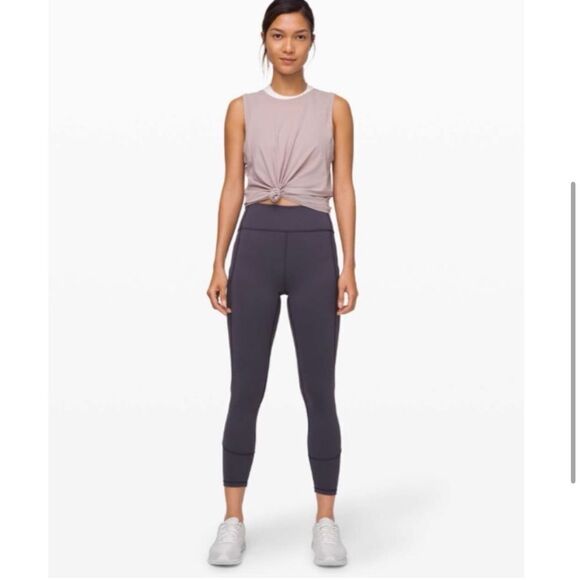 Lululemon In Movement Legging Purple Gray Moonwalk - Picture 8 of 11